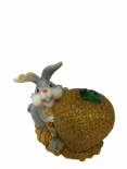 Копилка кролик с яблоком 9см/ символ 2023 года/ новый год/ сувенир/ 09229-3Д - Оптовая компания УДАЧА 96 Екатеринбург