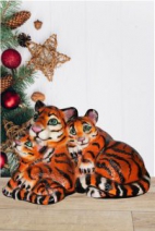 Тигры семья лежачие (глянец) 22х35х18 - Оптовая компания УДАЧА 96 Екатеринбург