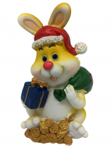 Копилка кролик с подарками 16см/ символ 2023 года/ подарок на новый год/ сувенир/93267А - Оптовая компания УДАЧА 96 Екатеринбург