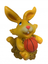 Копилка кролик с мячом 12см/ символ 2023 года/ подарок на новый год/ сувенир/9091046Д - Оптовая компания УДАЧА 96 Екатеринбург