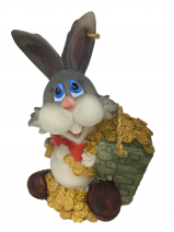 Копилка кролик с ведром 14.5см/ символ 2023 года/ подарок на новый год/ сувенир /93275В - Оптовая компания УДАЧА 96 Екатеринбург