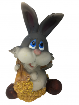 Копилка кролик с мешком 14.5см/ символ 2023 года/ подарок на новый год/ сувенир /93275Д - Оптовая компания УДАЧА 96 Екатеринбург