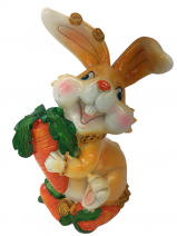 Копилка кролик с морковкой 17см/ символ 2023 года/ подарок на новый год/ сувенир /09227-3-2Д - Оптовая компания УДАЧА 96 Екатеринбург